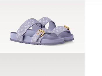 Louis Vuitton Bom Dia Flat Comfort Mules Lilac