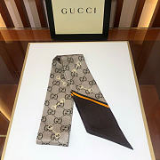 Gucci GG print with Horsebits silk neck bow 03 - 4