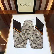 Gucci GG print with Horsebits silk neck bow 03 - 3