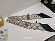Gucci GG print with Horsebits silk neck bow 01 - 3