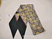 Gucci GG print with Horsebits silk neck bow 01 - 2