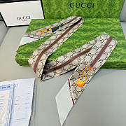 Gucci GG print with Horsebits silk neck bow 02 - 5