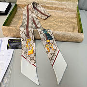 Gucci GG print with Horsebits silk neck bow 02 - 4