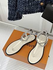 Louis Vuitton Sandals With Chain In White - 1