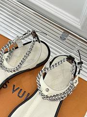 Louis Vuitton Sandals With Chain In White - 6