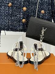 Louis Vuitton Sandals With Chain In White - 3