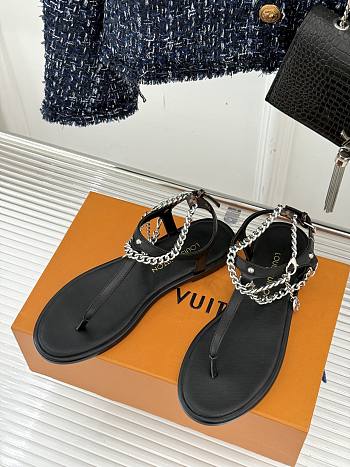 Louis Vuitton Sandals With Chain In Black