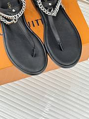 Louis Vuitton Sandals With Chain In Black - 5