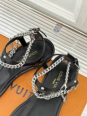 Louis Vuitton Sandals With Chain In Black - 6