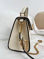Valentino Garavani Vsling Mini Handbag In Laminated Grainy White - 6