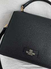 Valentino Garavani Vsling Mini Handbag In Laminated Grainy Black - 2