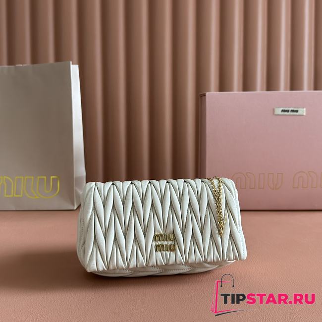 Miumiu Materasse nappa leather mini bag white - 1
