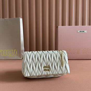 Miumiu Materasse nappa leather mini bag white