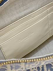 Dior Star Hobo Bag Blue Oblique Chambray with Raffia - 5