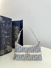 Dior 30 Montaigne Cigale Mini Bag Blue Dior Oblique Jacquard - 1