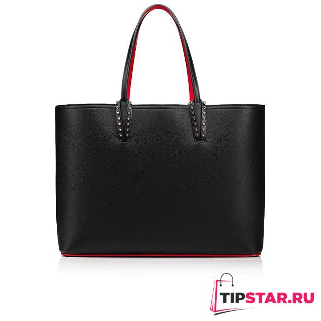Christian Louboutin Cabata large Tote bag - Calf leather and spikes - Black - 1