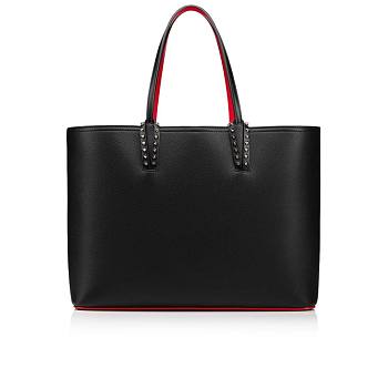 Christian Louboutin Cabata large Tote bag - Calf leather and spikes - Black