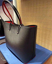 Christian Louboutin Cabata large Tote bag - Calf leather and spikes - Black - 3