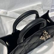 Mini Dior Book Tote Trench Black Macrocannage Calfskin - 5