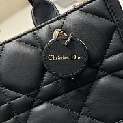 Mini Dior Book Tote Trench Black Macrocannage Calfskin - 2