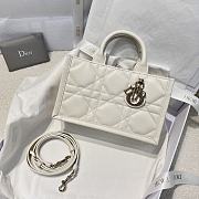 Mini Dior Book Tote Trench White Macrocannage Calfskin - 1