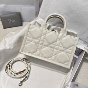 Mini Dior Book Tote Trench White Macrocannage Calfskin - 4