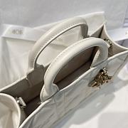Mini Dior Book Tote Trench White Macrocannage Calfskin - 5