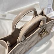 Mini Dior Book Tote Trench Beige Macrocannage Calfskin - 6