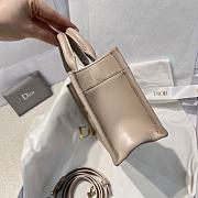 Mini Dior Book Tote Trench Beige Macrocannage Calfskin - 4