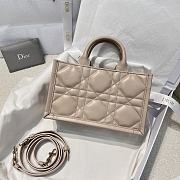 Mini Dior Book Tote Trench Beige Macrocannage Calfskin - 2