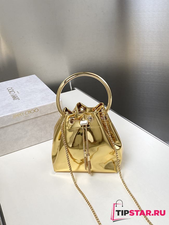 Jimmy Choo Micro Bon Bon Gold Metallic Nappa Mini Bag - 1