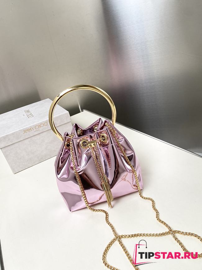 Jimmy Choo Micro Bon Bon Purble Metallic Nappa Mini Bag - 1