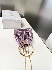 Jimmy Choo Micro Bon Bon Purble Metallic Nappa Mini Bag - 3
