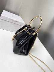 Jimmy Choo Micro Bon Bon Black Metallic Nappa Mini Bag - 4