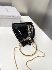 Jimmy Choo Micro Bon Bon Black Metallic Nappa Mini Bag - 3