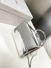Jimmy Choo Micro Bon Bon Silver Metallic Nappa Mini Bag - 4