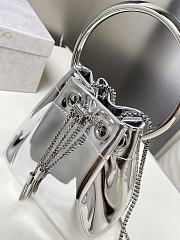 Jimmy Choo Micro Bon Bon Silver Metallic Nappa Mini Bag - 3