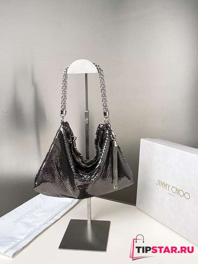 Jimmy Choo Callie Chain Strap Mini Clutch Bag in Metallic 02 - 1