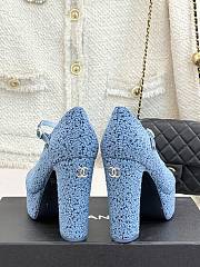 Chanel Platform Mary Jane Pumps Heel height 11 cm In Blue - 2