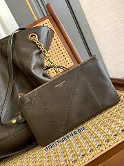 Ysl Small Jamie Shopping in lambskin green - 3