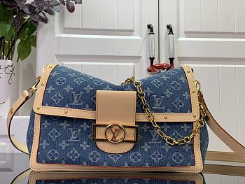 Louis Vuitton Dauphine Soft GM Bag Denim Blue