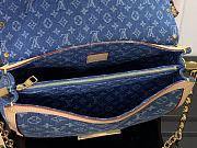 Louis Vuitton Dauphine Soft GM Bag Denim Blue - 4