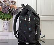 Louis Vuitton Montsouris Backpack Blue with gradient effect - 4