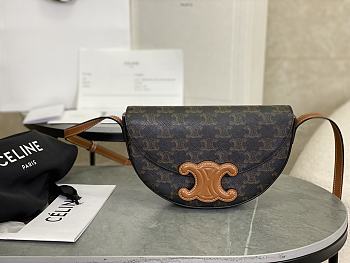 Celine Calfskin Besace Cuir Triomphe Logo Pattern