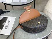 Celine Calfskin Besace Cuir Triomphe Logo Pattern - 2