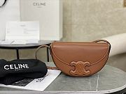 Celine Calfskin Besace Cuir Triomphe In Brown - 1