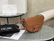 Celine Calfskin Besace Cuir Triomphe In Brown - 2