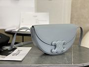 Celine Calfskin Besace Cuir Triomphe In Blue - 2
