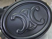 Celine Crossbody Oval Purse Cuir Triomphe In Black - 6