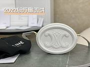 Celine Crossbody Oval Purse Cuir Triomphe In White - 1